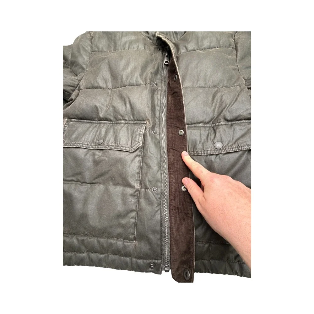 Levi's Puffer Jacket Mens M Dark Olive Prototype Factory Sample LMU26-092 Plaid